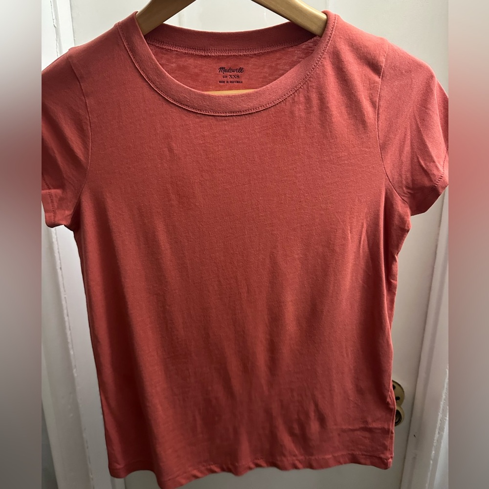 NWOT Madewell Burnt Orange Whisper Cotton T-Shirt Size XXS